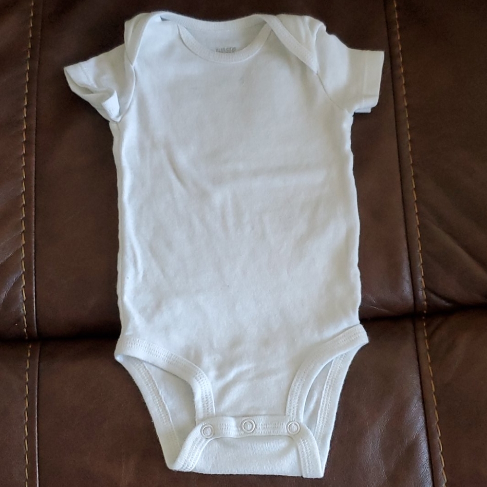 Plain white onesie